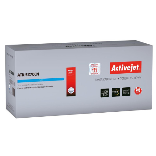 Activejet ATK-5270CN Toner (zamiennik Kyocera TK-5270C; Supreme; 6000 stron; niebieski)-1353474