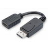 Kabel adapter Displayport z zatrzaskiem 1080p 60Hz FHD Typ DP/HDMI A M/Ż czarny 0,15m-1042055