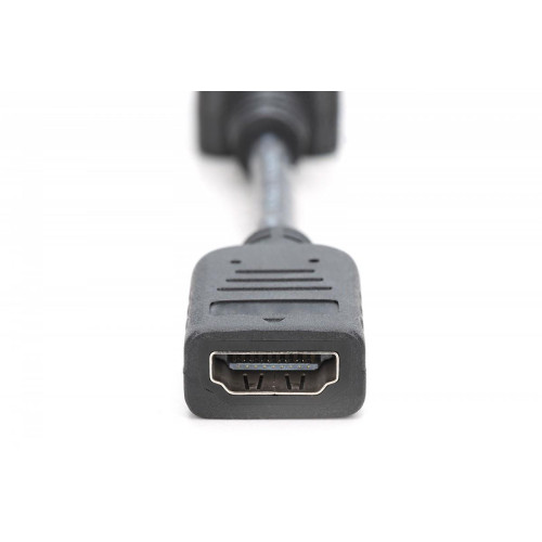 Kabel adapter Displayport z zatrzaskiem 1080p 60Hz FHD Typ DP/HDMI A M/Ż czarny 0,15m-13631791