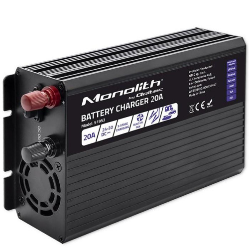 Inteligentna ładowarka Monolith do akumulatorów LiFePO4 AGM GEL SLA | 20A | 24V-13635507