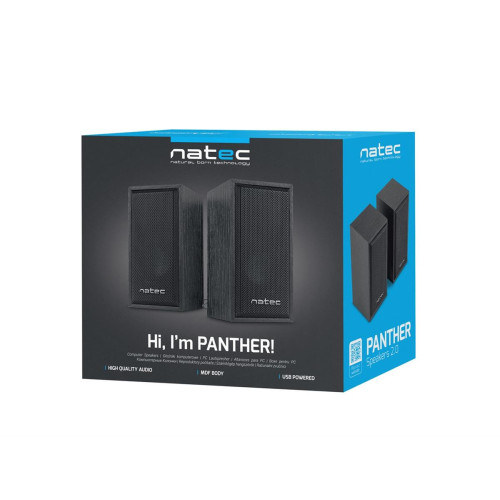 Zestaw głośników komputerowe NATEC Panther NGL-1229 (2.0; kolor czarny)-1363603