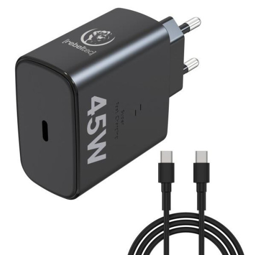 Zasilacz PD45W USB-C uniwersalny do notebooków, smartphonów, tabletów, power banków i innych urządzeń z gniazdem z