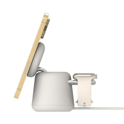 Ładowarka bezprzewodowa Belkin BoostCharge Pro 2-in-1 Wireless Charging Dock with MagSafe iPhone/Apple Watch 15W Sand-1