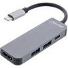 InLine 33271H huby i koncentratory USB 3.2 Gen 1 (3.1 Gen 1) Type-C 5000 Mbit/s Szary-13775529