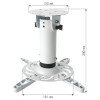 Techly ICA-PM 200WH uchwyt do montażu projektora Sufit Biały-13790476