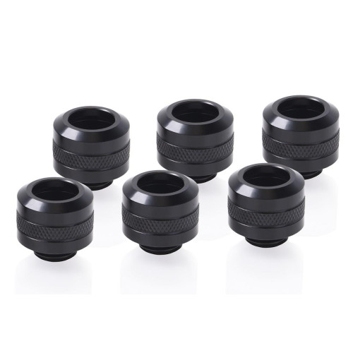 Alphacool Icicle Pro Złącze 13mm Mocowanie do rur twardych G1/4, 6-pak - czarny-12996731