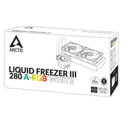 ARCTIC Liquid Freezer III 280 A-RGB Procesor Chłodnica cieczy all-in-one 14 cm Biały 1 szt.-13752325