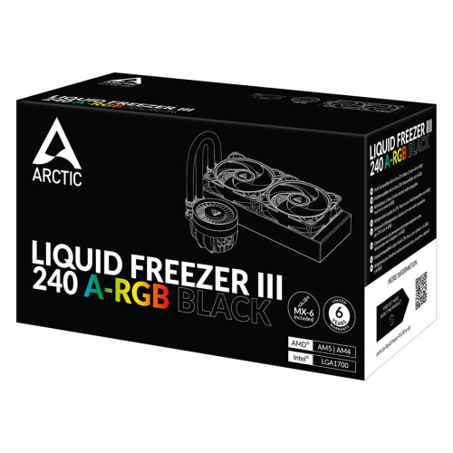 ARCTIC Liquid Freezer III 240 A-RGB Procesor Chłodnica cieczy all-in-one 12 cm Czarny 1 szt.-13752371