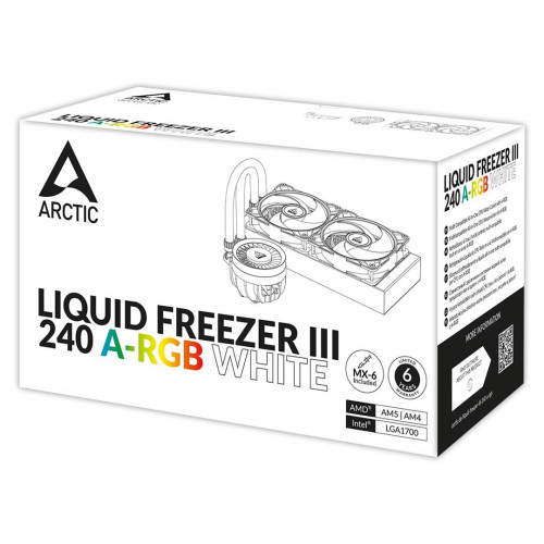 ARCTIC Liquid Freezer III 240 A-RGB Procesor Chłodnica cieczy all-in-one 12 cm Biały 1 szt.-13752400