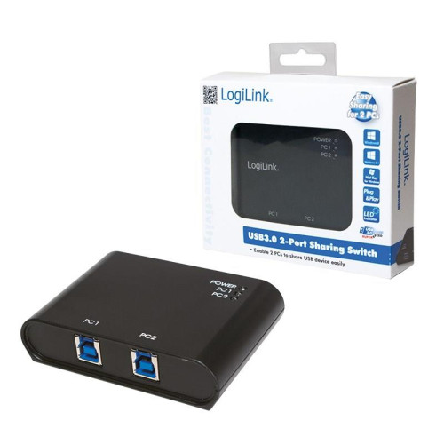 LogiLink UA0216 huby i koncentratory USB 3.2 Gen 1 (3.1 Gen 1) Type-B 5000 Mbit/s Czarny-13760094