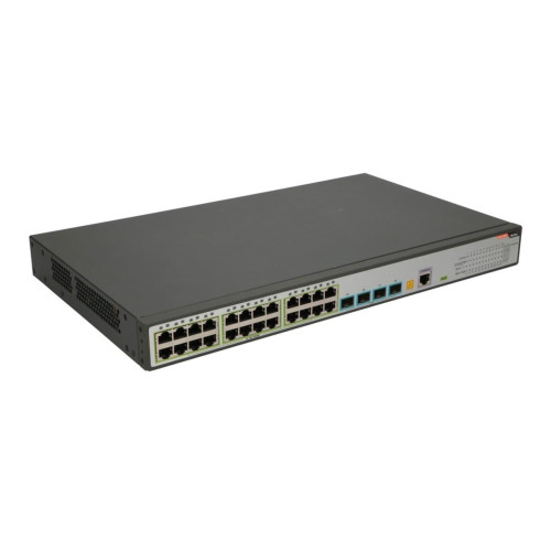 FiberHome S5800-28T-X-PE-AC łącza sieciowe Zarządzany L2/L3 Gigabit Ethernet (10/100/1000) Obsługa PoE 1U Czarny, Sz