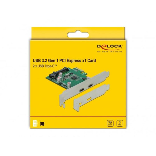 Delock PCI Express x1 Card to 2 x external USB-13762669