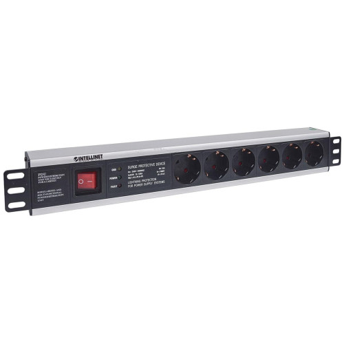 Intellinet 713962 rozdzielacz zasilania PDU 6 x gniazdo sieciowe 1.5U Czarny-13763888