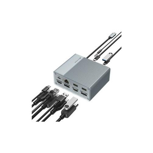 HYPER HDG212B stacja dokująca Dokujący USB 3.2 Gen 2 (3.1 Gen 2) Type-C Srebrny-13764623