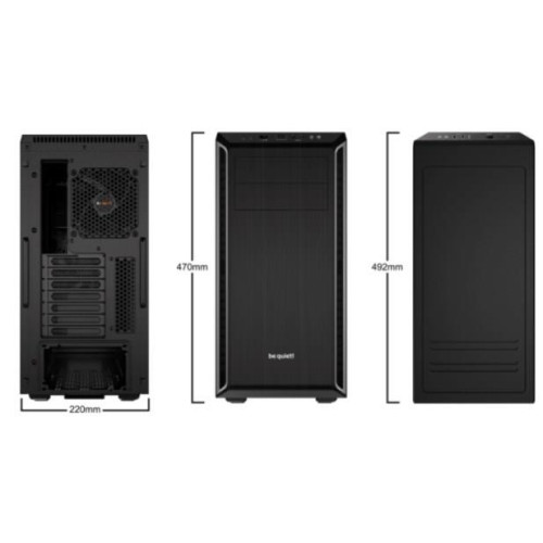 Obudowa BE QUIET! Pure Base 600 BG022 (ATX, Mini ATX, Mini ITX; kolor czarny)-13772566