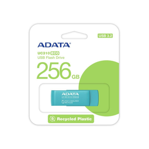 ADATA UC310 ECO pamięć USB 256 GB USB Typu-A 3.2 Gen 1 (3.1 Gen 1) Zielony-13774814