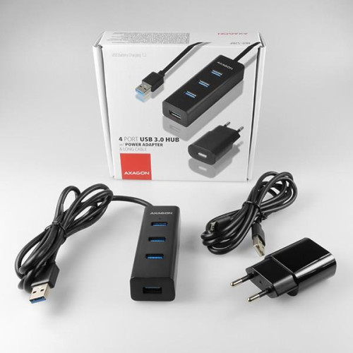 Axagon HUE-S2BP huby i koncentratory USB 3.2 Gen 1 (3.1 Gen 1) Type-A 5000 Mbit/s Czarny-13775480