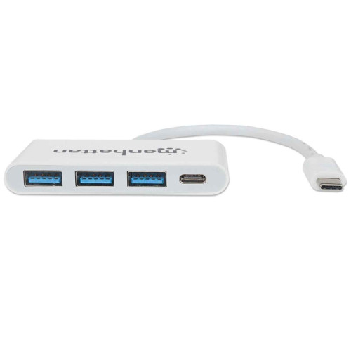 Manhattan 163552 huby i koncentratory USB 3.2 Gen 1 (3.1 Gen 1) Type-C 5000 Mbit/s Biały-13775547