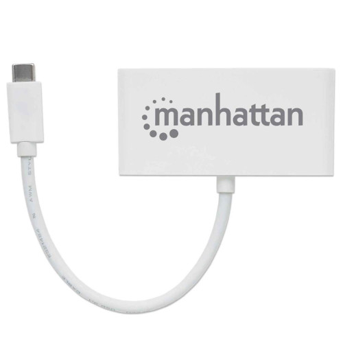 Manhattan 163552 huby i koncentratory USB 3.2 Gen 1 (3.1 Gen 1) Type-C 5000 Mbit/s Biały-13775548