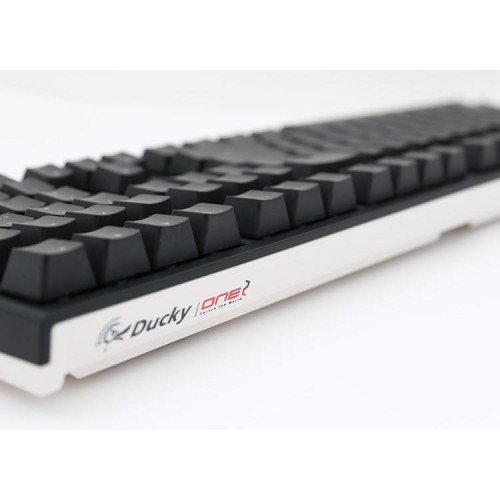 Ducky One 2 White LED klawiatura Uniwersalne USB Niemiecki Czarny, Biały-13776746