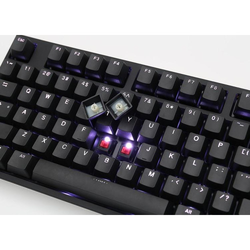Ducky One 2 White LED klawiatura Uniwersalne USB Niemiecki Czarny, Biały-13776750