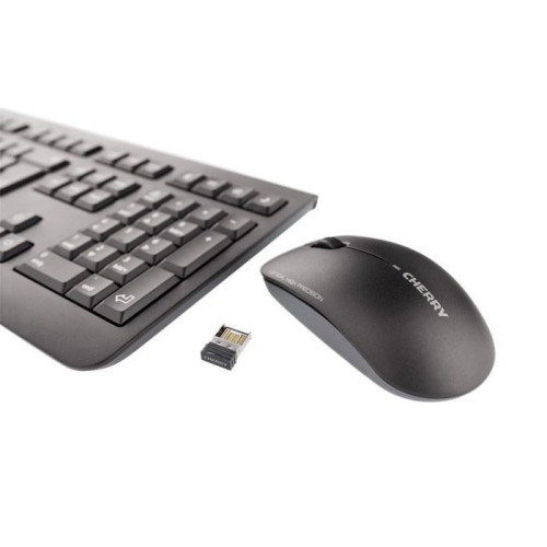 CHERRY DW 3000 klawiatura Dołączona myszka Uniwersalne RF Wireless AZERTY Francuski Czarny-13778027