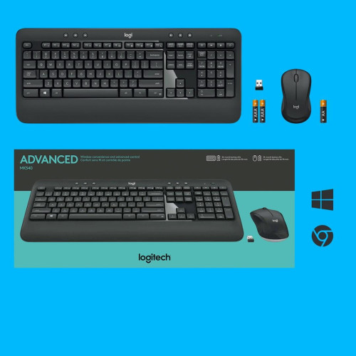 Logitech Advanced MK540 klawiatura Dołączona myszka Uniwersalne USB QWERTZ Swiss Czarny, Biały-13778121