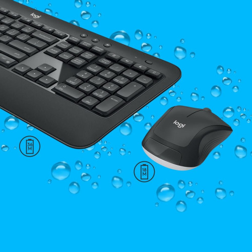 Logitech Advanced MK540 klawiatura Dołączona myszka Uniwersalne USB QWERTZ Swiss Czarny, Biały-13778124