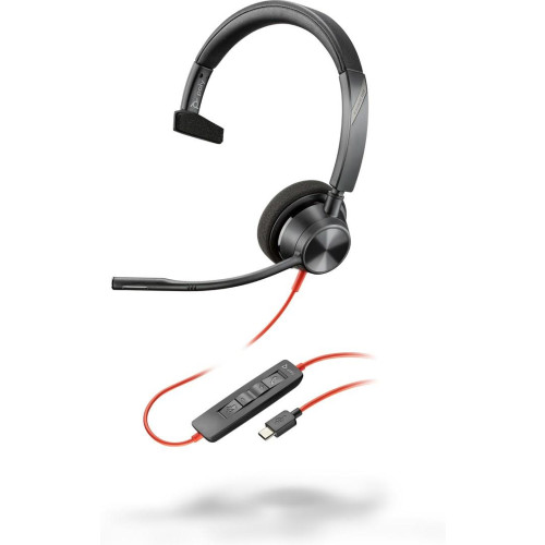 POLY Jednouszny zestaw słuchawkowy Blackwire 3310 USB-C + przejściówka USB-C/A-13779186