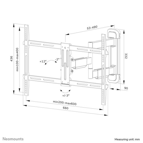 TV SET ACC WALL MOUNT/WL40-550BL16 NEOMOUNTS-13790864