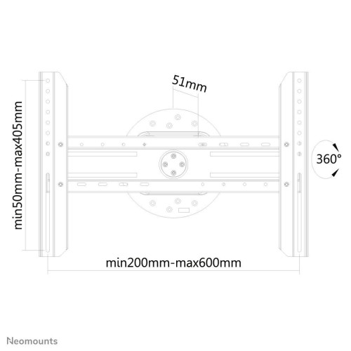 Neomounts LED-WR100BLACK uchwyt do telewizorów 190,5 cm (75