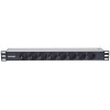 Intellinet 714037 rozdzielacz zasilania PDU 8 x gniazdo sieciowe 1U Aluminium, Czarny-13822475