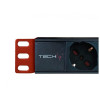 Techly I-CASE STRIP-81V2 rozdzielacz zasilania PDU 8 x gniazdo sieciowe 1U Czarny, Czerwony-13822485