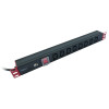 Techly I-CASE STRIP-8C rozdzielacz zasilania PDU 8 x gniazdo sieciowe 1U Czarny-13822508