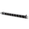 Listwa zasilająca PDU 19" Rack, 8x gniazdo unischuko 16A/230 V, 2.0m, 1x wtyk C20 , 16A, aluminiowa-13587496