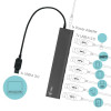 i-tec Metal U3HUB778 huby i koncentratory USB 3.2 Gen 1 (3.1 Gen 1) Type-A 5000 Mbit/s Srebrny-13839025