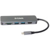 D-Link DUB-2327 stacja dokująca Przewodowa USB Type-C Szary-13839518