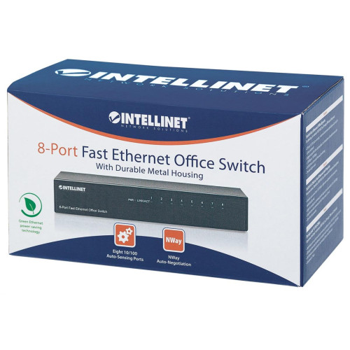 Intellinet 8-Port Fast Ethernet Office Switch Fast Ethernet (10/100) Czarny-13816172