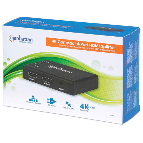Manhattan 207706 rozgałęziacz telewizyjny HDMI 4x HDMI-13820165