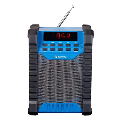 Denver WRB-60 nadajnik FM Bluetooth Niebieski, Szary