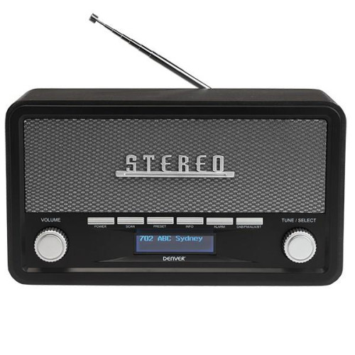 Radio Denver DAB-18 Retro Bluetooth - DAB/DAB+/FM - Stereo - Szare-13834212