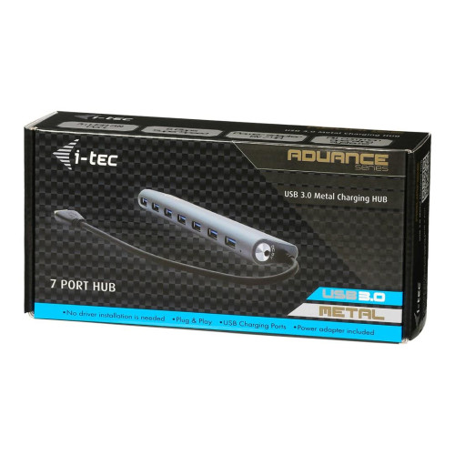 i-tec Metal U3HUB778 huby i koncentratory USB 3.2 Gen 1 (3.1 Gen 1) Type-A 5000 Mbit/s Srebrny-13839026