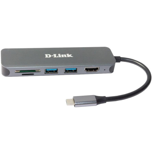 D-Link DUB-2327 stacja dokująca Przewodowa USB Type-C Szary-13839518