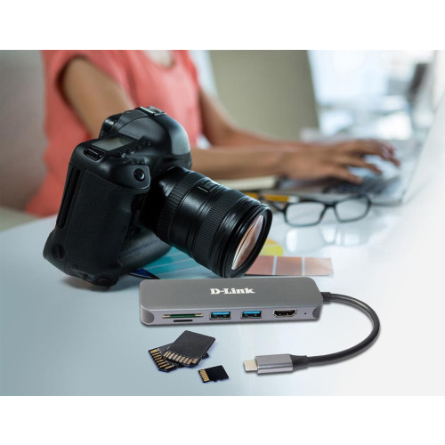 D-Link DUB-2327 stacja dokująca Przewodowa USB Type-C Szary-13839521