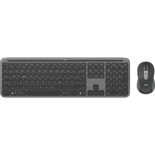 Logitech MK950 Signature for Business klawiatura Dołączona myszka Biuro RF Wireless + Bluetooth QWERTZ Niemiecki Grafito