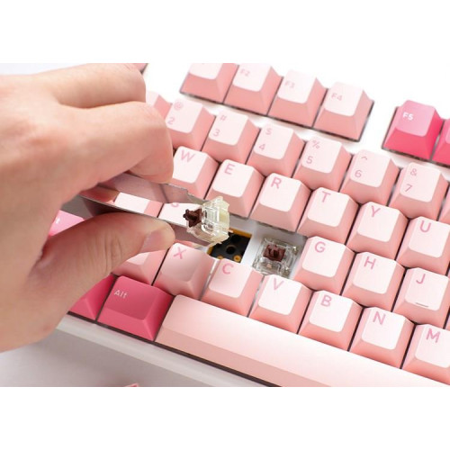 Ducky One 3 TKL Gossamer Pink klawiatura Gaming USB Niemiecki Różowy, Biały-13840130