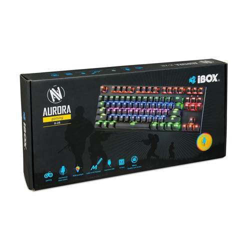 KLAWIATURA I-BOX AURORA K-2R RGB, MECHANICZNA, BLUE SWITCH, GAMING-13841161