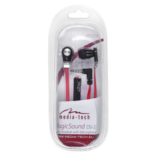 Słuchawki z mikrofonem Media tech MT3556R (kolor czarny)-13842494