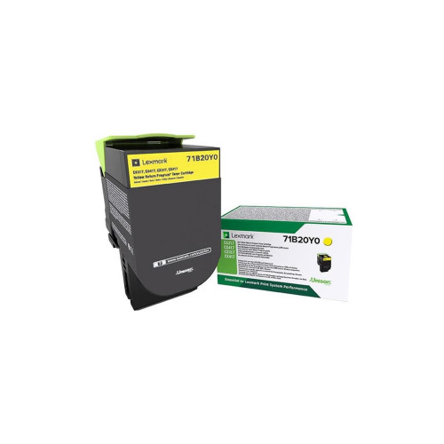 Lexmark 71B20Y0 kaseta z tonerem 1 szt. Oryginalny Żółty-13853077