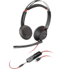 Poly Blackwire 5220 Stereo USB-C Headset +3.5mm Plug +USB-C/A Adapter